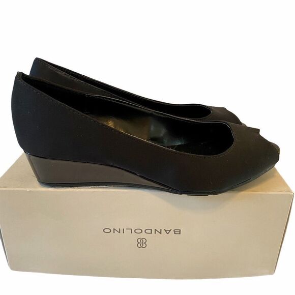 Bandalino Flexible Black Open Toe Shoe - Picture 4 of 6